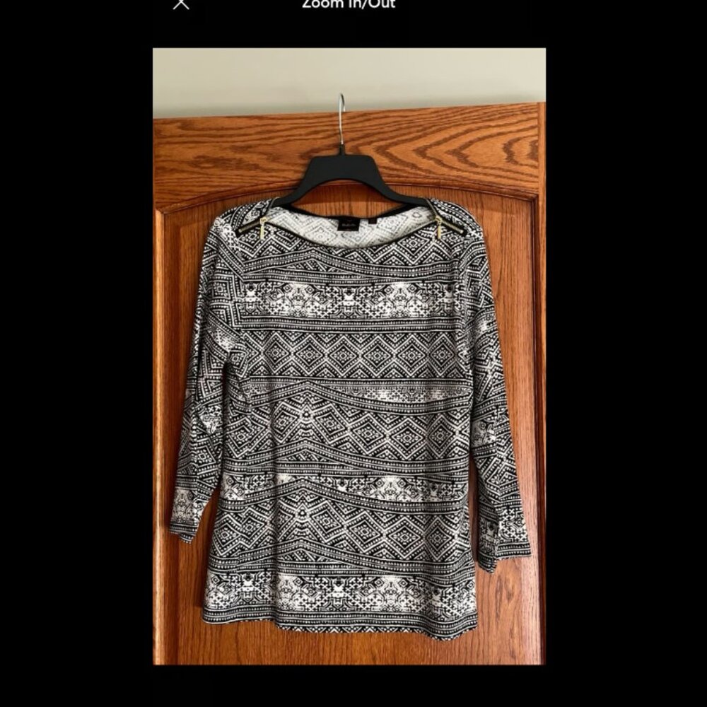 Rafaella Print Top - L - NWOT
